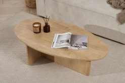 Couchtisch Orba - 100% MELAMINE - Eiche - 40 x 65 x 120 cm