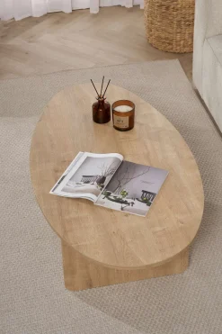 Couchtisch Orba - 100% MELAMINE - Eiche - 40 x 65 x 120 cm
