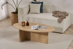 Couchtisch Orba - 100% MELAMINE - Eiche - 40 x 65 x 120 cm