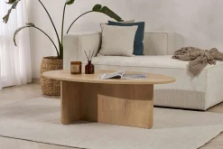 Couchtisch Orba - 100% MELAMINE - Eiche - 40 x 65 x 120 cm