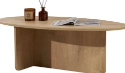 Couchtisch Orba - 100% MELAMINE - Eiche - 40 x 65 x 120 cm
