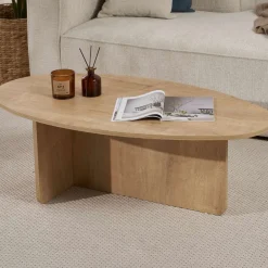 Couchtisch Orba - 100% MELAMINE - Eiche - 40 x 65 x 120 cm