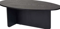 Couchtisch Orba - 100% MELAMINE - Holzschwarz - 40 x 65 x 120 cm