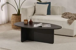 Couchtisch Orba - 100% MELAMINE - Holzschwarz - 40 x 65 x 120 cm