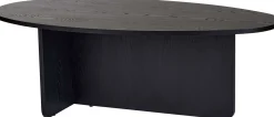 Couchtisch Orba - 100% MELAMINE - Holzschwarz - 40 x 65 x 120 cm