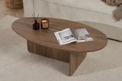 Couchtisch Orba - 100% MELAMINE - Walnuss - 40 x 65 x 120 cm