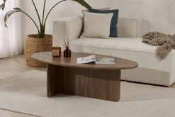 Couchtisch Orba - 100% MELAMINE - Walnuss - 40 x 65 x 120 cm