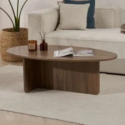Couchtisch Orba - 100% MELAMINE - Walnuss - 40 x 65 x 120 cm