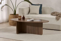 Couchtisch Orba - 100% MELAMINE - Walnuss - 40 x 65 x 120 cm