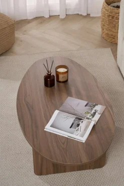 Couchtisch Orba - 100% MELAMINE - Walnuss - 40 x 65 x 120 cm