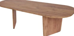 Couchtisch Ovalis - 100% MELAMINE - Atlantik-Kiefer - 40 x 65 x 130 cm