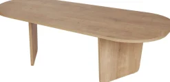 Couchtisch Ovalis - 100% MELAMINE - Eiche - 40 x 65 x 130 cm