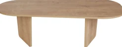 Couchtisch Ovalis - 100% MELAMINE - Eiche - 40 x 65 x 130 cm