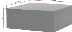 Couchtisch Prizma - 100% MDF - Holzschwarz - 35 x 90 x 90 cm