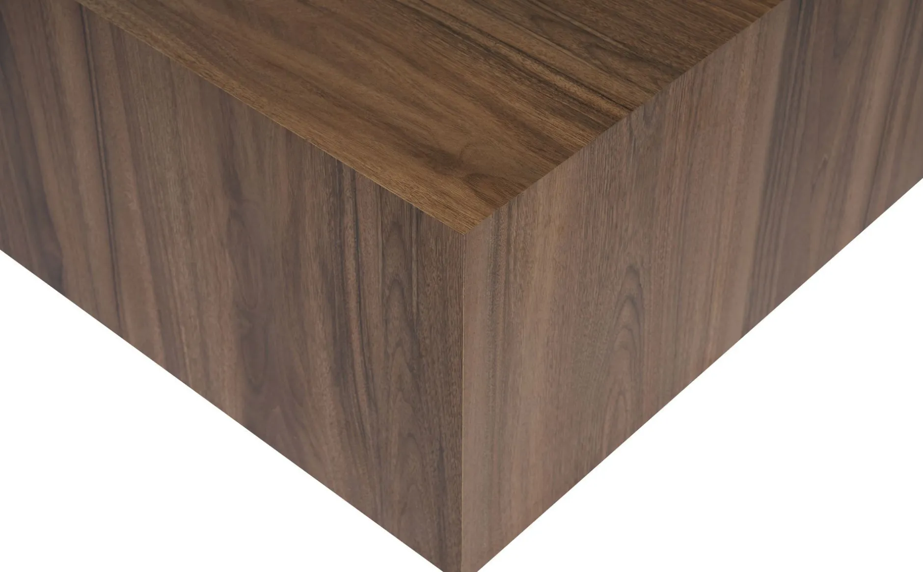 Couchtisch Prizma - 100% MDF - Walnuss - 35 x 90 x 90 cm