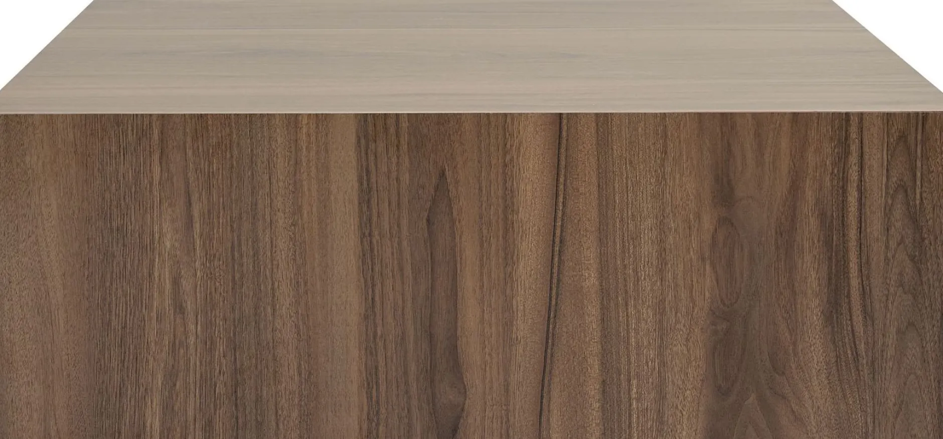 Couchtisch Prizma - 100% MDF - Walnuss - 35 x 90 x 90 cm