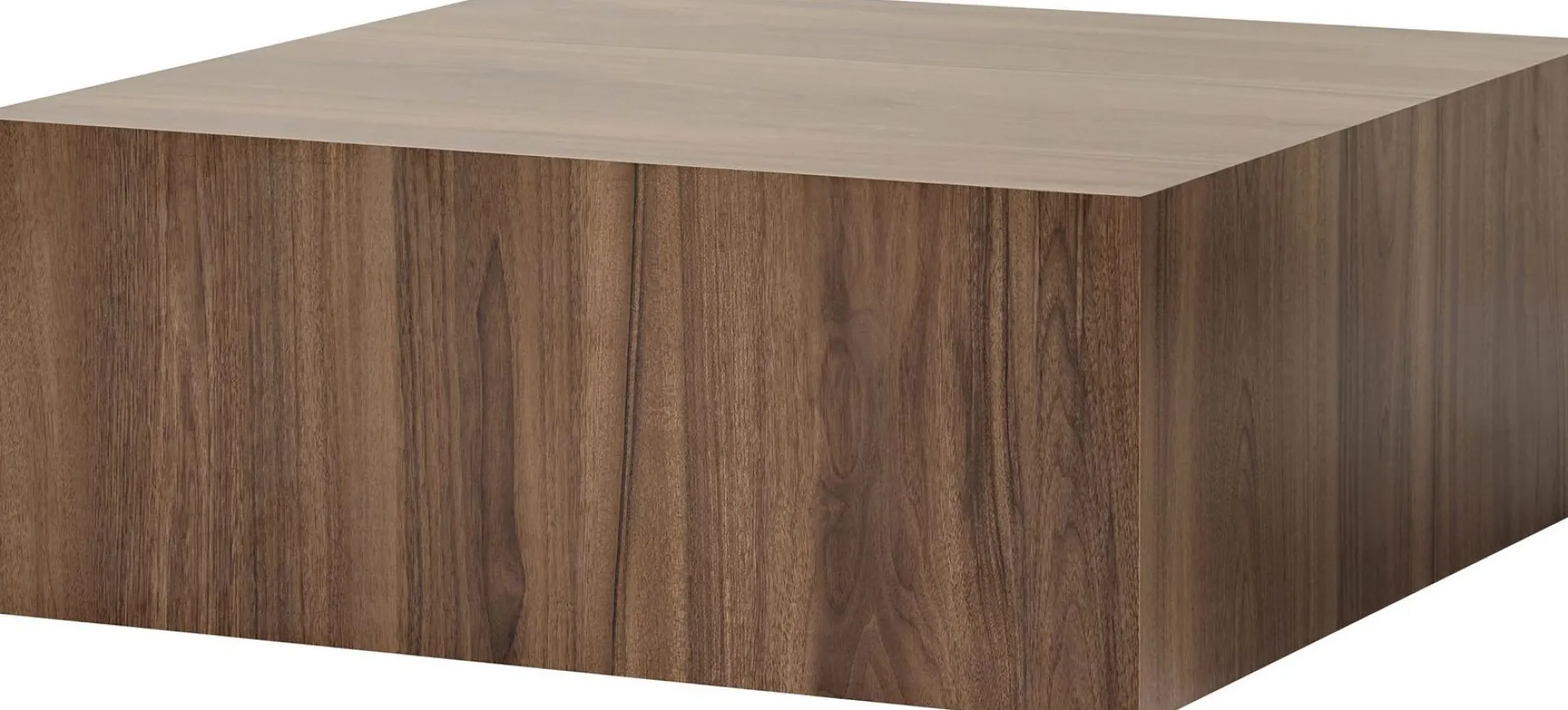 Couchtisch Prizma - 100% MDF - Walnuss - 35 x 90 x 90 cm