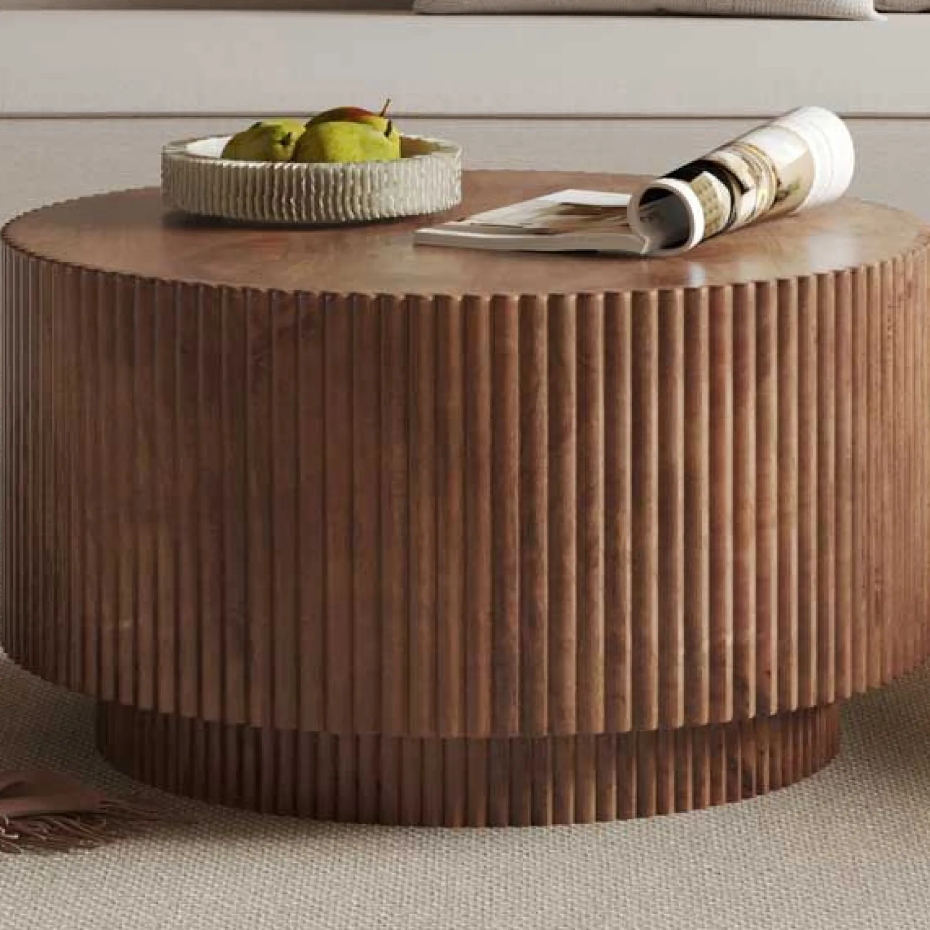 Couchtisch Runaway | Ø70 x 38 cm | Mangoholz
