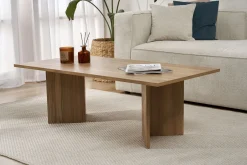 Couchtisch Sabin - 100% MELAMINE - Eiche - 40 x 60 x 119 cm