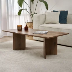 Couchtisch Sabin - 100% MELAMINE - Walnuss - 40 x 60 x 119 cm