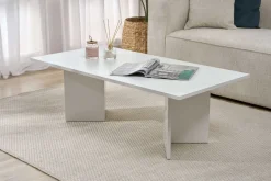 Couchtisch Sabin - 100% MELAMINE - Weiß - 40 x 60 x 119 cm