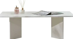 Couchtisch Sabin - 100% MELAMINE - Weiß - 40 x 60 x 119 cm