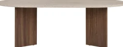 Couchtisch Sable - 100% MELAMINE - Travertin - 40 x 60 x 119 cm