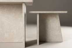 Couchtisch Sala MDF Marmorlook 60x60 cm, 40x40 cm Beige