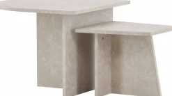 Couchtisch Sala MDF Marmorlook 60x60 cm, 40x40 cm Beige