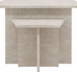 Couchtisch Sala MDF Marmorlook 60x60 cm, 40x40 cm Beige