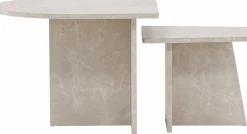 Couchtisch Sala MDF Marmorlook 60x60 cm, 40x40 cm Beige