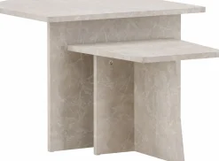 Couchtisch Sala MDF Marmorlook 60x60 cm, 40x40 cm Beige