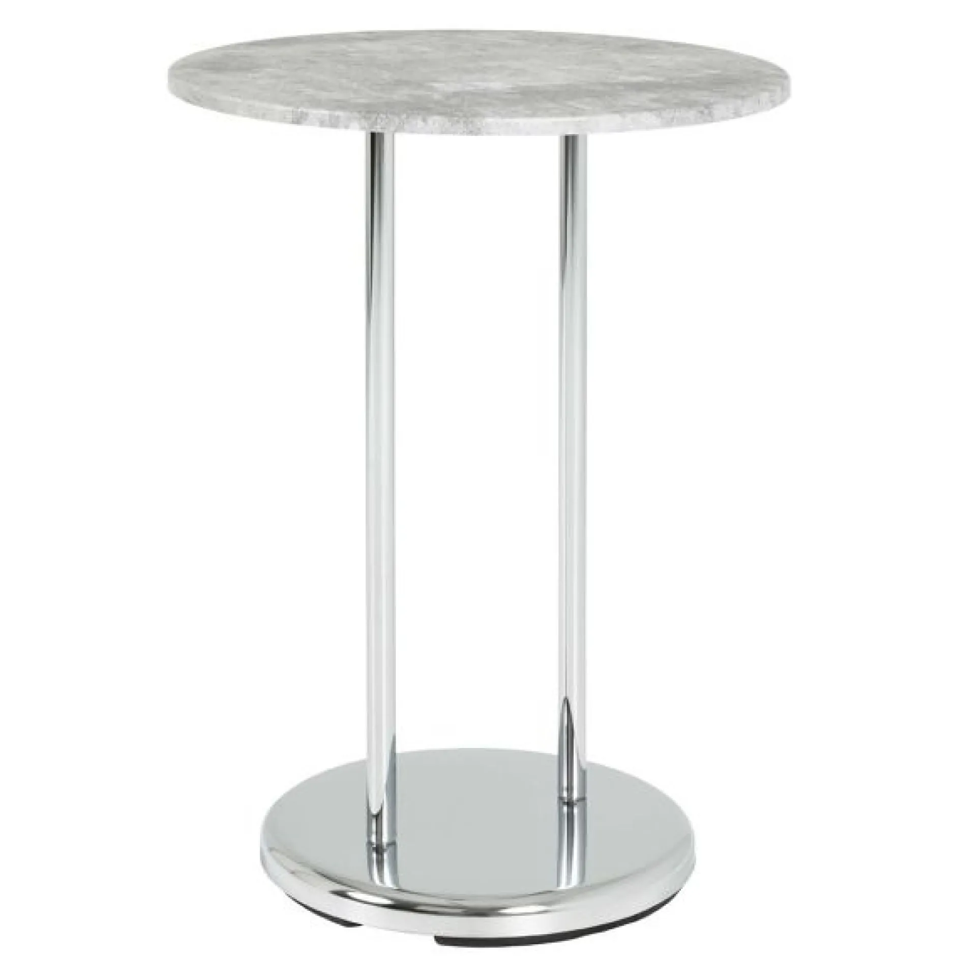 Couchtisch Sebastian - 40x40x55 cm - Betonoptik/Stahl