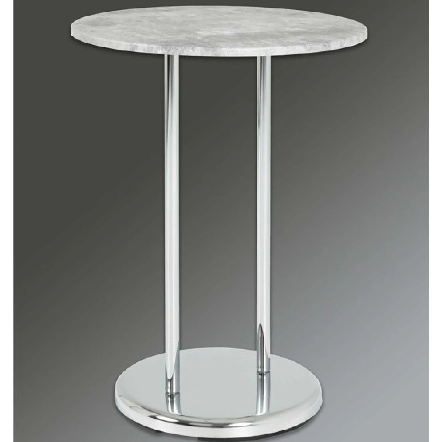 Couchtisch Sebastian - 40x40x55 cm - Betonoptik/Stahl