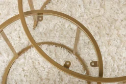 Couchtisch-Set Aurum - 100% TEMPERED GLASS - Gold - 43 x 60 x 60 cm