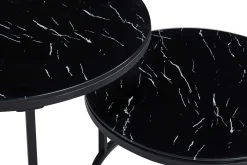 Couchtisch-Set Boston Dekor Marmor Schwarz