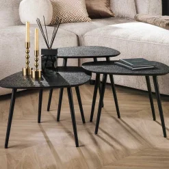 Couchtisch-Set Dragusin | 62 x 51 x 36 cm | Schwarz