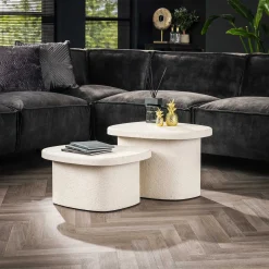 Couchtisch-Set Marbella Elegance Marmorverbundstoff