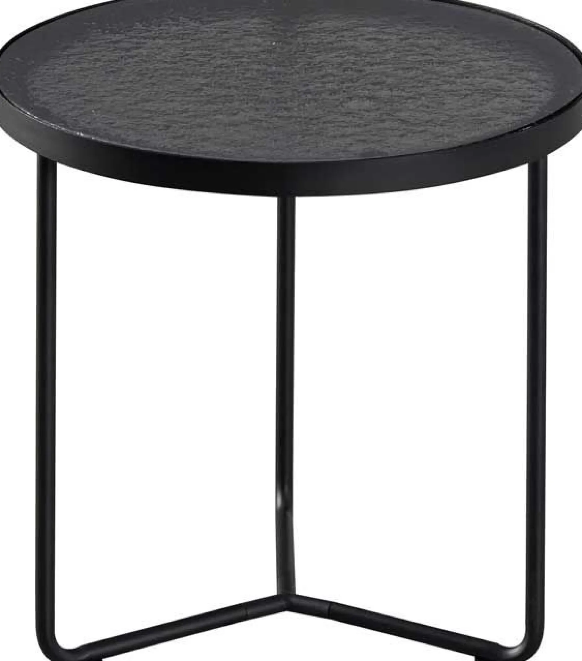 Couchtisch-Set Melia - Ø50x50cm und Ø80x40cm - Glas - schwarz