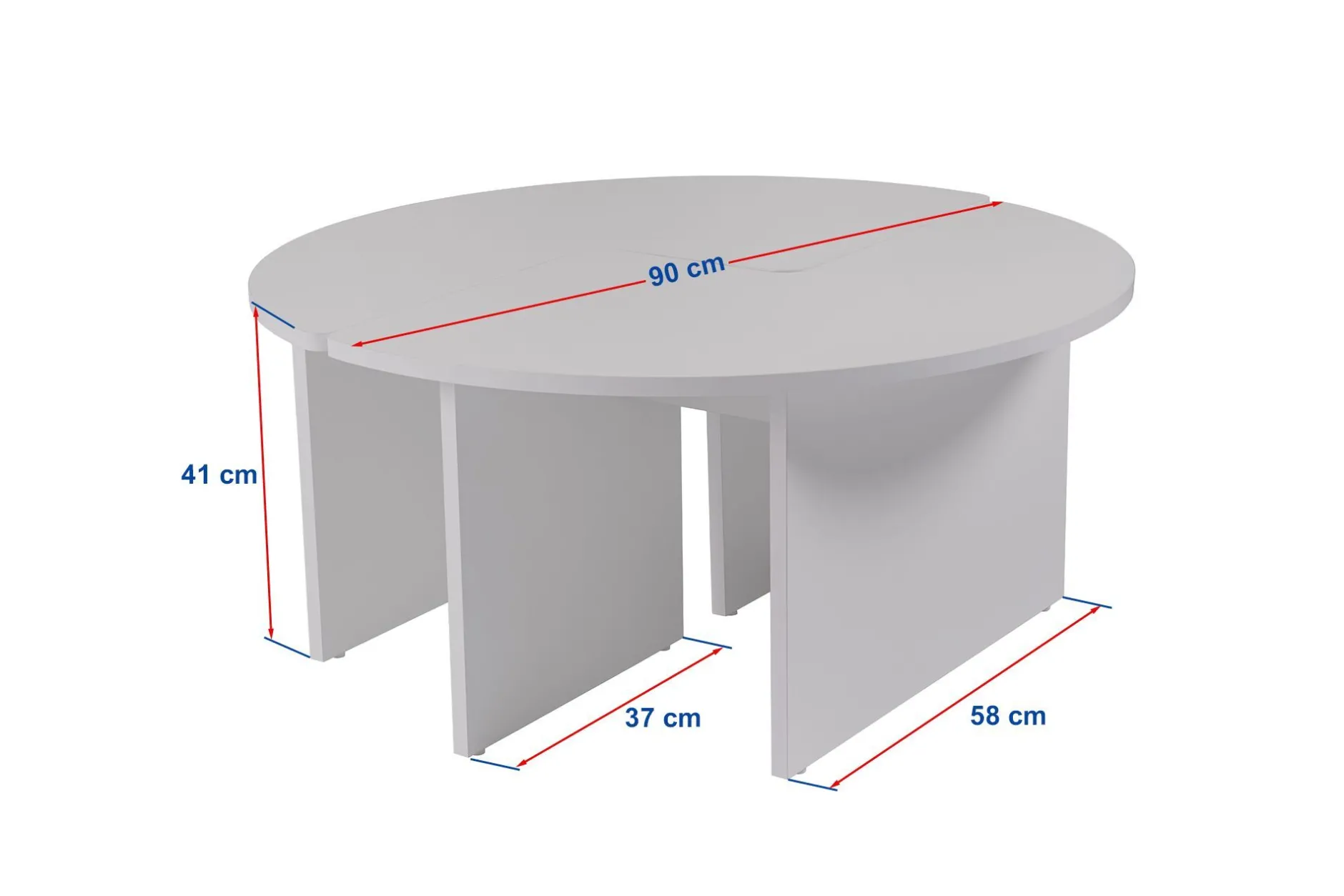 Couchtisch-Set Moira - Ø90x41cm - 2 Tische - Walnuss-Dekor