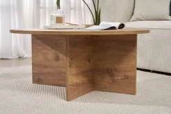 Couchtisch Soleil - 100% MELAMINE - Atlantik-Kiefer - 40 x 90 x 90 cm