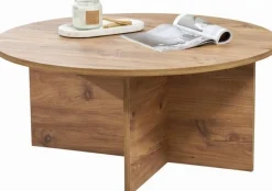 Couchtisch Soleil - 100% MELAMINE - Atlantik-Kiefer - 40 x 90 x 90 cm