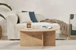 Couchtisch Soleil - 100% MELAMINE - Saphireiche - 40 x 90 x 90 cm
