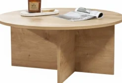 Couchtisch Soleil - 100% MELAMINE - Saphireiche - 40 x 90 x 90 cm