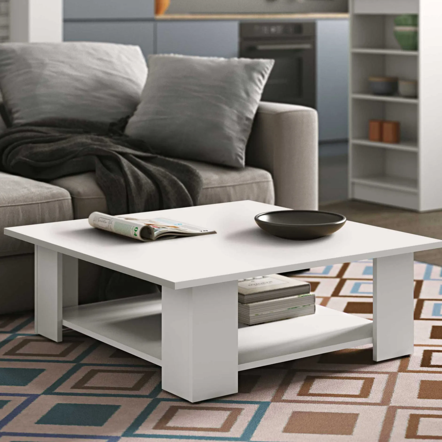 Couchtisch Square 67x67 - weiß