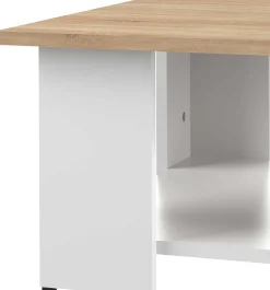 Couchtisch Square 67x67 - weiß/Eiche