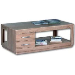 Couchtisch Torben 120cm mit 2 Schubladen - Eiche
