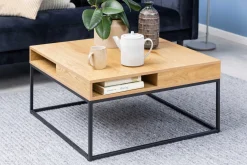 Couchtisch Willford 80x80 - Eiche/schwarz
