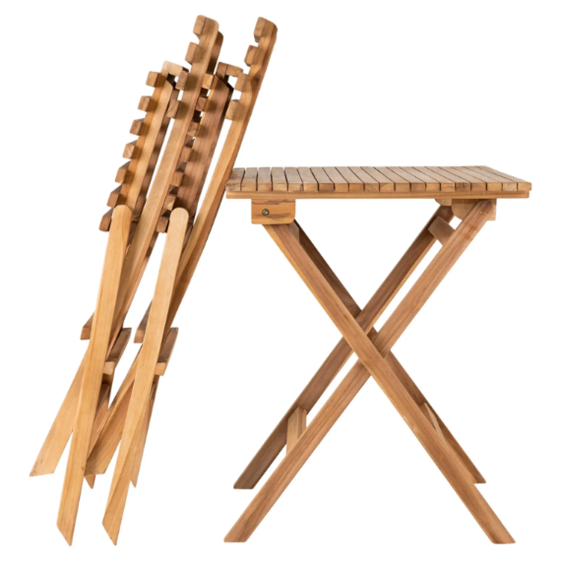 Cuenca Café Set - Teak 2-Stuhl und 1-Tisch Natur