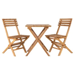 Cuenca Café Set - Teak 2-Stuhl und 1-Tisch Natur